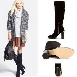 Sexy MICHAEL Michael KORS Regina Suede Platform Knee High Boots MMK 11